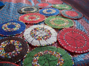 maasai beaded coasters